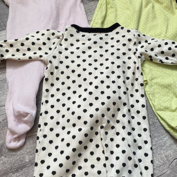 3-Pack Baby Sleepers With Zipper & Snap Closure 0-3 m - Picture 7 of 7